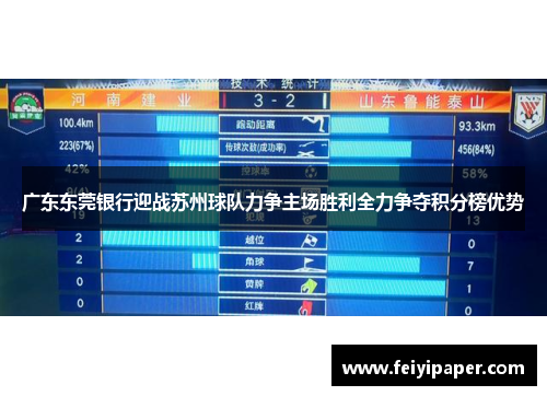 广东东莞银行迎战苏州球队力争主场胜利全力争夺积分榜优势